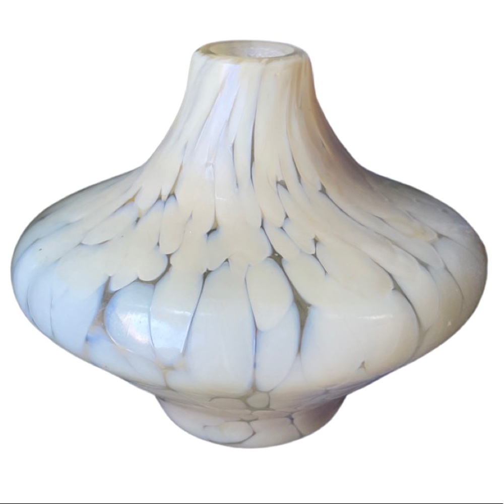 Hand blown mini glass vase. “Murano” inspired style